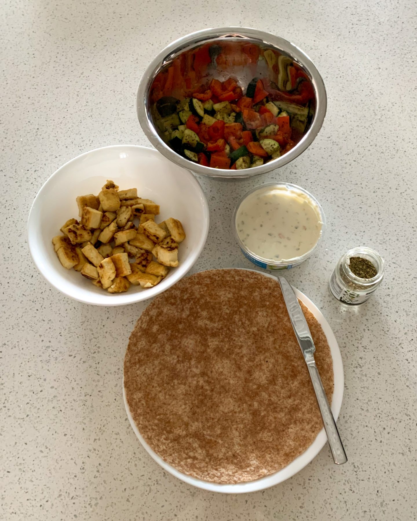 A Roundup of February 2021 Favourites - Greek Inspired Roasted Veggie Wrap