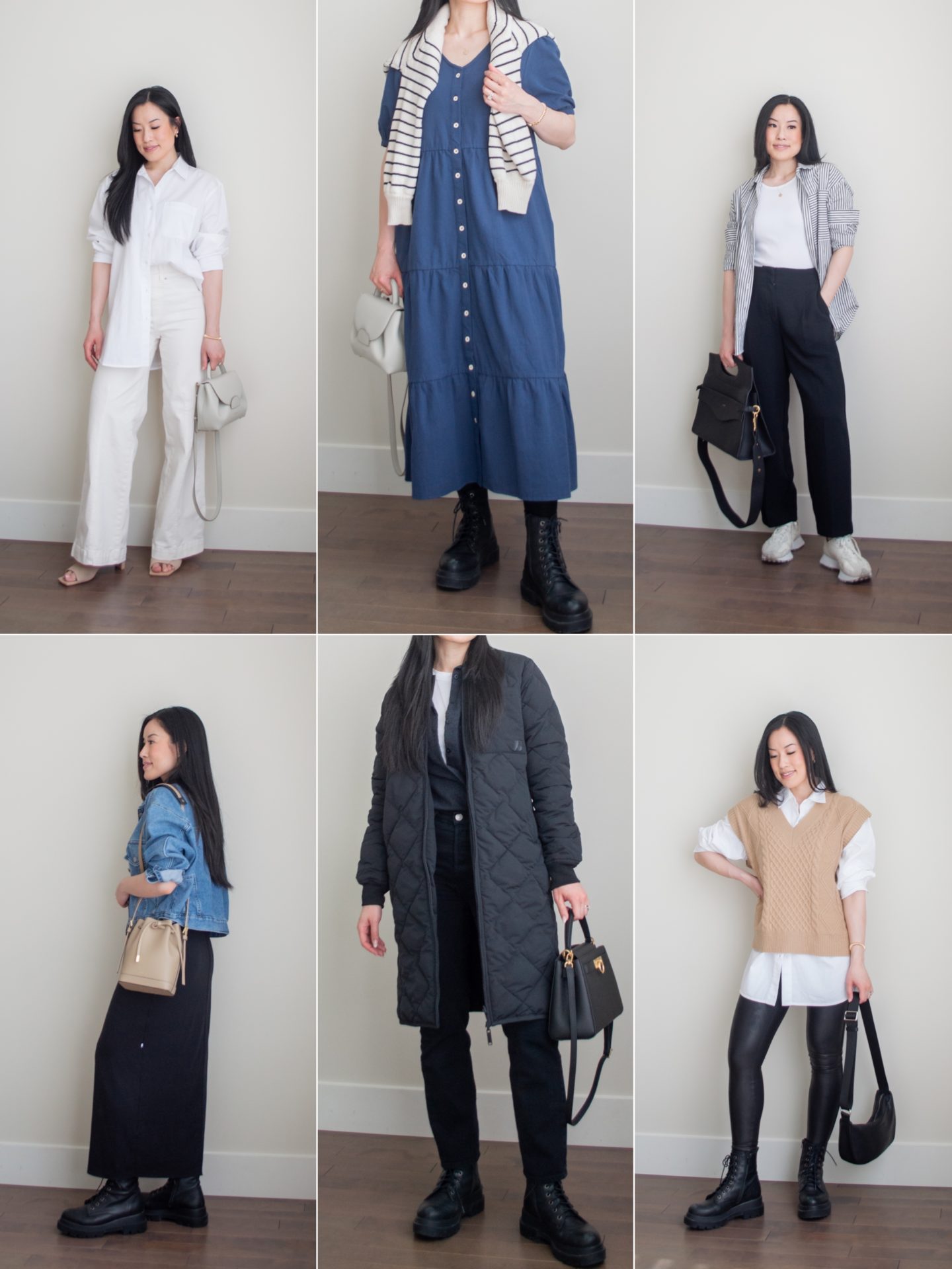 Sharon of Her Simple Sole showcases some of her favourite easy spring outfits that anyone can recreate using minimal, comfortable, and functional items from her intentional wardrobe | minimalist outfit ideas | 14 spring outfit ideas