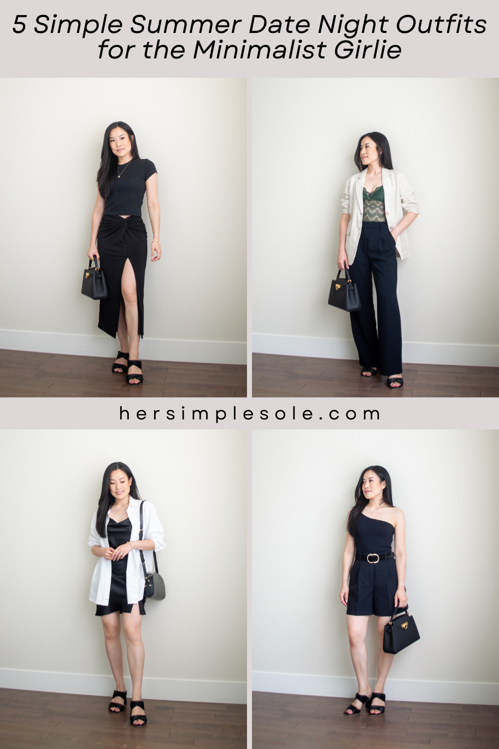 Sharon of Her Simple Sole is showcases her favourite 5 Simple Summer Date Night Outfits for the Minimalist Girlie | minimalist outfit ideas